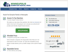 Tablet Screenshot of minneapolisdumpsterrental.net